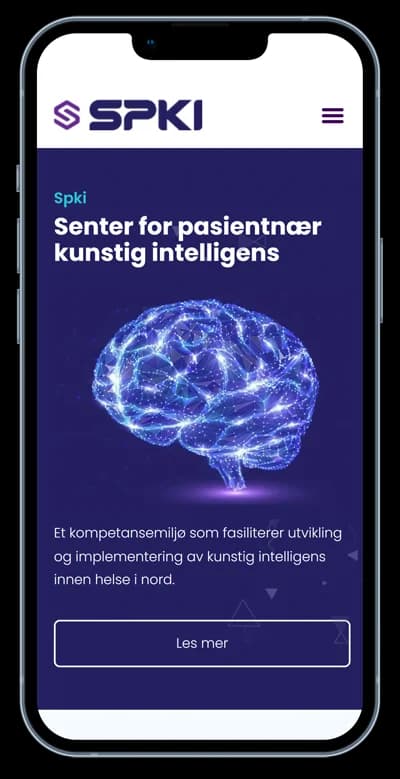 Eksempel på en mobilvennlig nettside